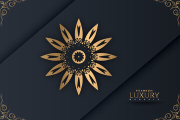 luxurious mandala design ornamental beautiful background in vector.