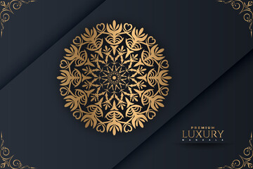 luxurious mandala design ornamental beautiful background in vector.