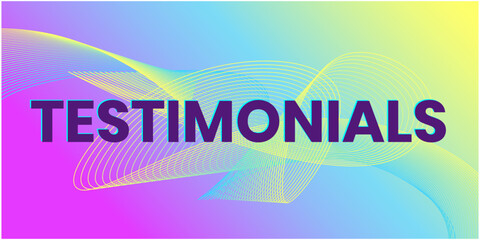 Creative Testimonial Template, abstract wave background, Header Banner - Editable Vector Illustration