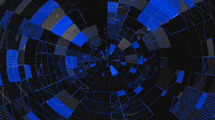 Circle Tech Navy Blue Background