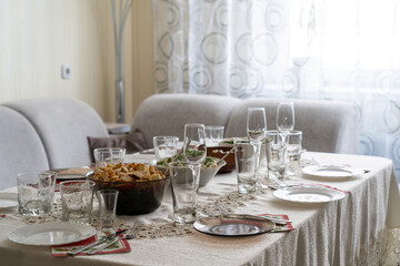 View on the served table