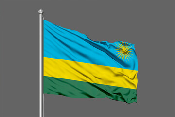 Rwanda Waving Flag 