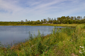 banks of Dachnoe Lake in Vanino (Khabarovsky krai, Russia)