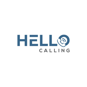 hello calling logo free stock logo template