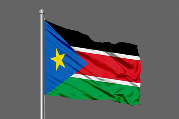 South Sudan Waving Flag 