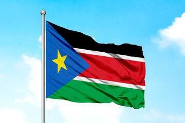 South Sudan Waving Flag 