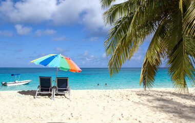 Fototapeta na wymiar Beautiful Paradise beach in Nassau, Bahamas