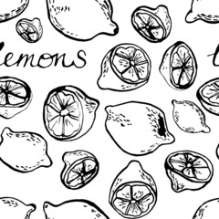 Illustration lemons citrus tropical fruit