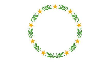 Wreath of stars and olive branches