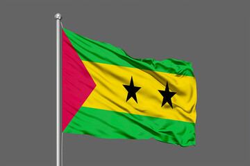 Sao Tome and Principe Wafing Flag