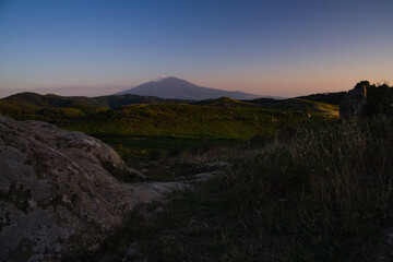 monte al tramonto