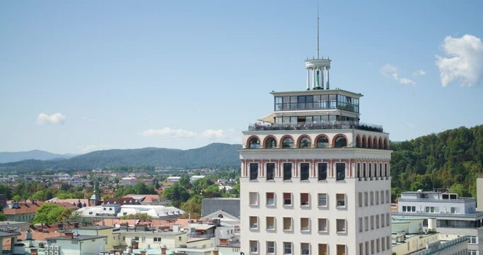 Skyscraper building in Ljubljana, in the past the tallest building in the Balkans.