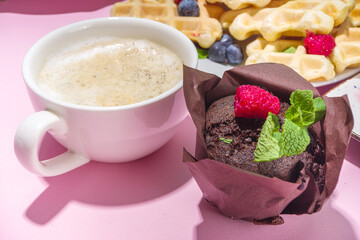 Valentine day brunch menu background