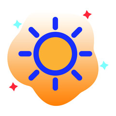 Sun Vector icon which is suitable for commercial work and easily modify or edit it

