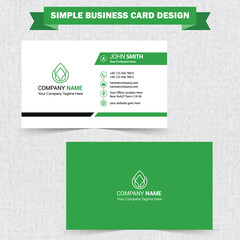 Green Professional Modern Business Card template