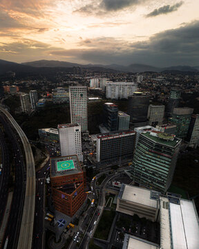 Atardecer en Santa Fe CDMX 