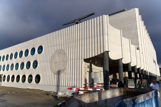 New modern ice hockey stadium of Swiss ice hockey team ZSC at Z&uuml;rich Altstetten on a cloudy winter day. Photo taken December 7th, 2021, Zurich, Switzerland. 