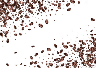 Brown Grain Sketch Vector White Background. Drawn