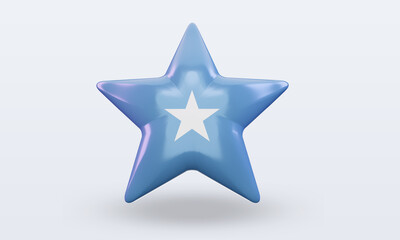 3d star Somalia flag rendering front view