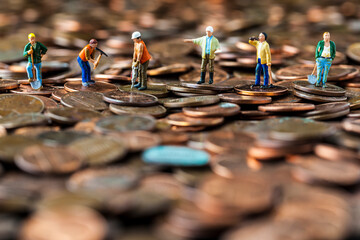 Conceptual photo meaning people working on the economy.