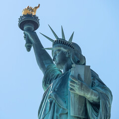 The iconic Statue of Liberty in New York city, USA.