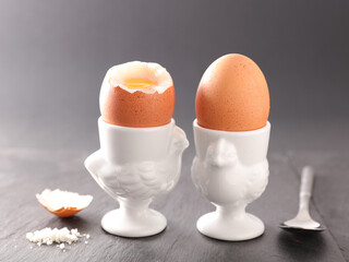 soft boiled egg in cupshell