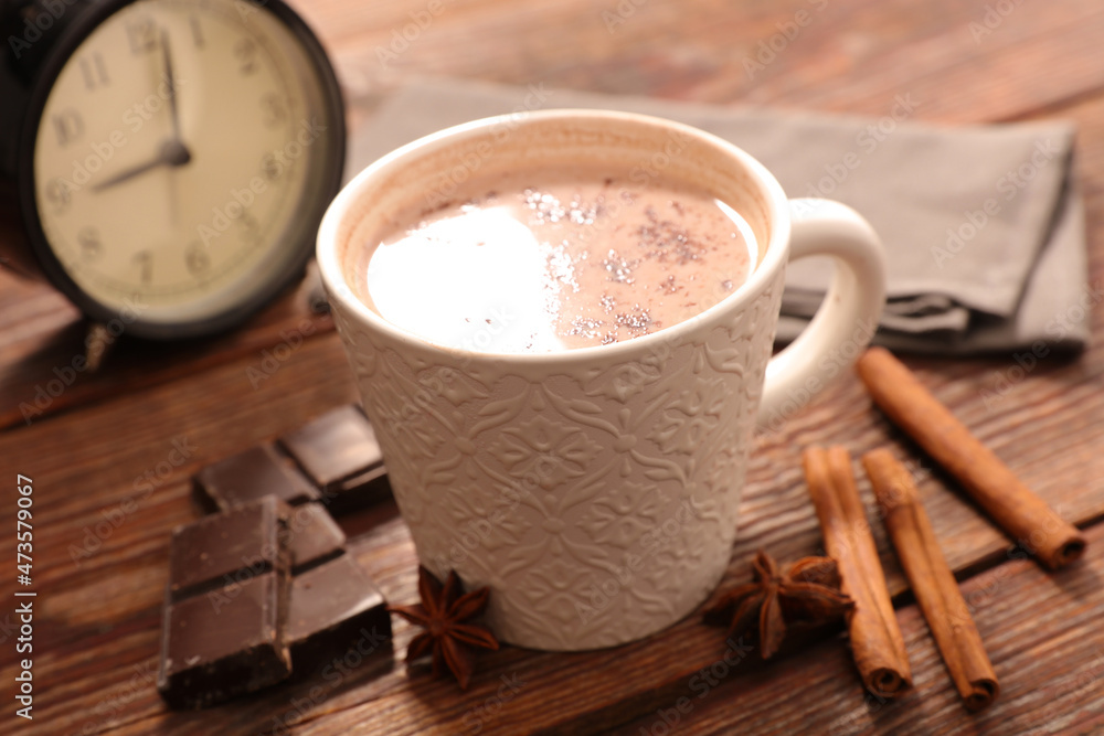 Canvas Prints hot milk with cocoa and spices