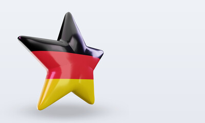 3d star Germany flag rendering left view