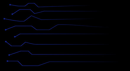 technological background with lines. blue technology circuit lines. vector illustration