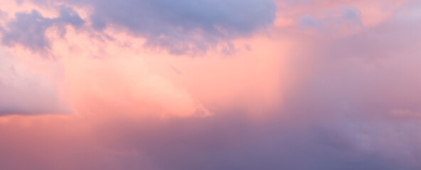 Naklejka na ściany i meble Sky at sunset with thunder storm clouds