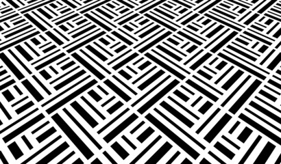 Abstract geometric pattern with stripes, lines. Modern vector background. White and black ornament. Simple lattice graphic design