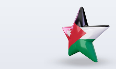 3d star Jordan flag rendering right view