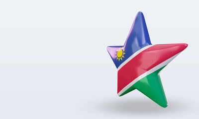 3d star Namibia flag rendering right view