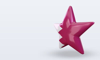 3d star Qatar flag rendering right view