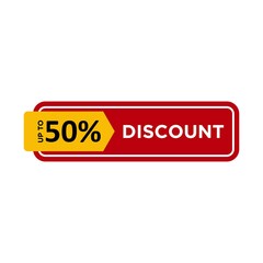 Tag sale discount, 50 percent. Assign sales offer badge, badge price discount number. Offer stamp, sticker clearance sale. Financial product symbol. vector