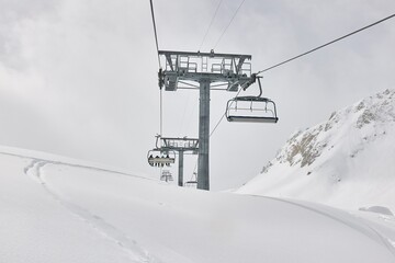 Ski lift at a ski resort