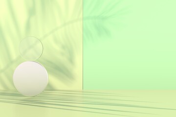 Abstract background for product presentation. Empty scene with shadows. 3d rendering.