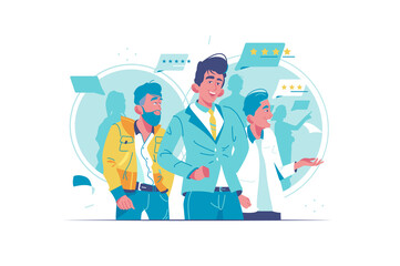Customers and clients leave different reviews and ratings