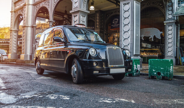 Geely TX4 Hackney carriage. Traditional London Taxi cab car on January 16, 2019 in London, England, United Kingdom.