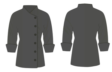 Grey cook uniform. vector illustration