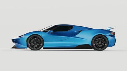 Obraz na płótnie Canvas 3D rendering of a brand-less generic concept car 