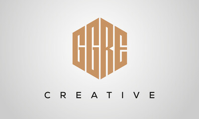 letters GGRE creative polygon hexagon logo victor template