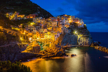 Manarola night,Liguria,Italy