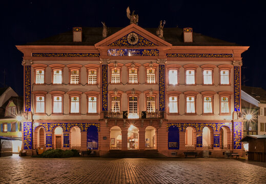 Rathaus Gengenbach im Schwarzwald bei Nacht