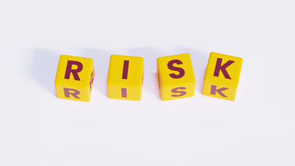 White and Red Risk Crossword Cube With White Background