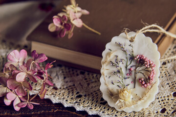 Aroma sachet. home decoration made using hand made technique. eco decor made of wax.