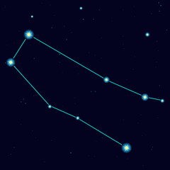 Obraz na płótnie Canvas Vector starry sky with constellation gemini 