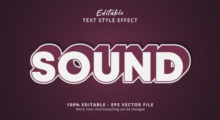 Editable text effect, Sound text effect template