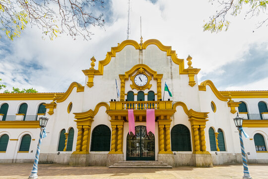 Facade of the building of the town hall of Chascomus (Argentina)