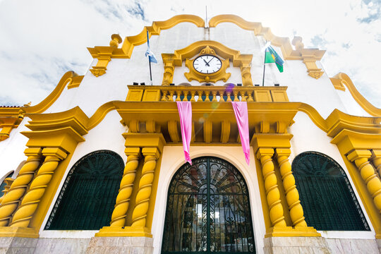 Facade of the building of the town hall of Chascomus (Argentina)